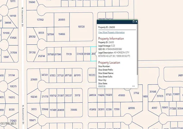 Photo 2 of Land for sale at Pn 26650 40 Horizon City Ests Lot 38, Socorro, TX 79927 | MLS# 941059 | Listing updated on 2026-03-28