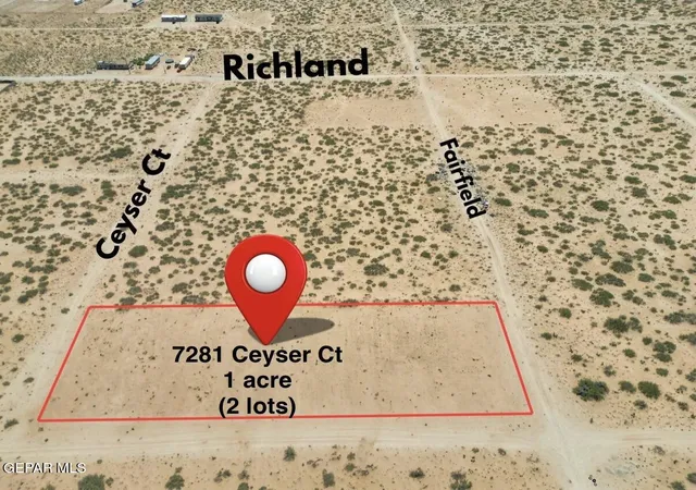 Photo 3 of Land for sale at 7281 Ceyser Ct, Horizon City, TX 79928 | MLS# 948691 | Listing updated on 2026-08-22