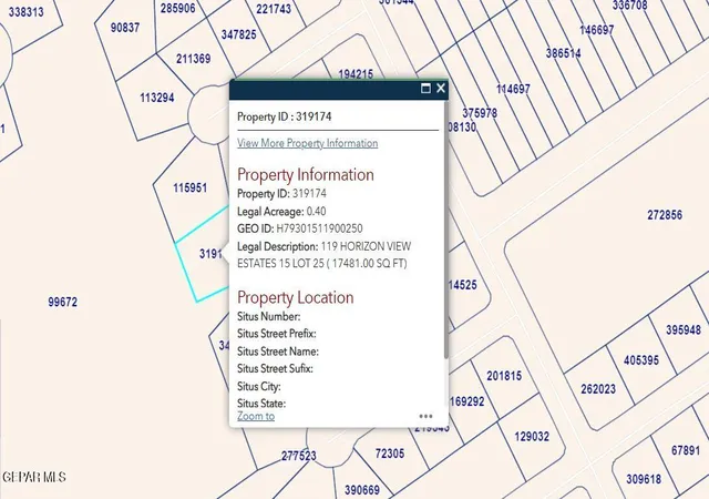 5th image of 119 Horizon View Estates 15 Lot 25, El Paso, TX 79928 | MLS# 949516