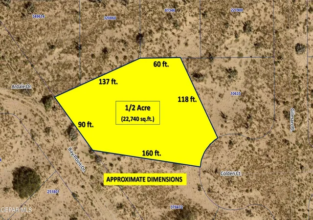 Photo 3 of Land for sale at Pn 403623 34 Horizon City Ests #43 L6, El Paso, TX 79938 | MLS# 949547 | Listing updated on 2026-08-18