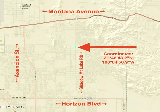 Photo 3 of Land for sale at Pn 21745 Shadow Mountain Lake Rd, El Paso, TX 79938 | MLS# 949691 | Listing updated on 2026-08-20