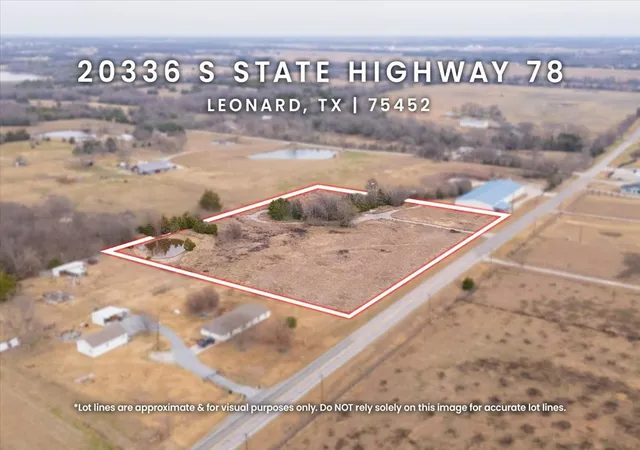 Photo 1 of Land for sale at 20336 S State Hwy 78, Leonard, TX 75452 | MLS# 20224630 | Listing updated on 2026-07-21
