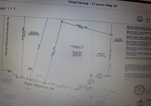 Photo 2 of Land for sale at 11 Acres State Hwy 56, Whitesboro, TX 76273 | MLS# 20724723 | Listing updated on 2026-10-07