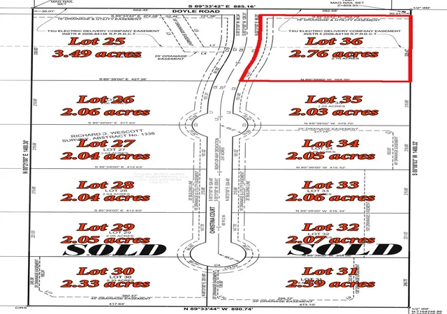 Photo 1 of Land for sale at 7221 Christina Court, Krum, TX 76249 | MLS# 20796999 | Listing updated on 2026-07-21
