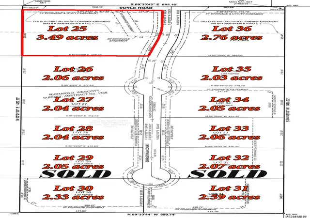 Photo 1 of Land for sale at 7220 Christina Court, Krum, TX 76249 | MLS# 20797100 | Listing updated on 2026-07-21