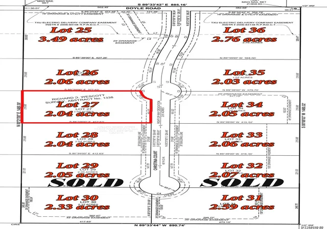 Photo 1 of Land for sale at 7256 Christina Court, Krum, TX 76249 | MLS# 20797113 | Listing updated on 2026-07-21