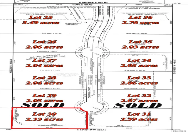 Photo 1 of Land for sale at 7298 Christina Court, Krum, TX 76249 | MLS# 20797142 | Listing updated on 2026-08-22