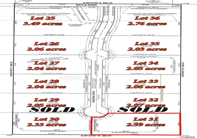 Photo 1 of Land for sale at 7299 Christina Court, Krum, TX 76249 | MLS# 20797152 | Listing updated on 2026-08-22