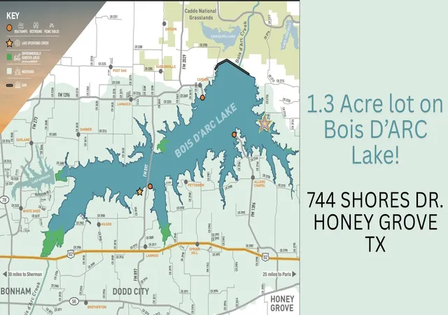Photo 2 of Land for sale at 744 Shores Dr, Honey Grove, TX 75446 | MLS# 20984073 | Listing updated on 2026-08-23