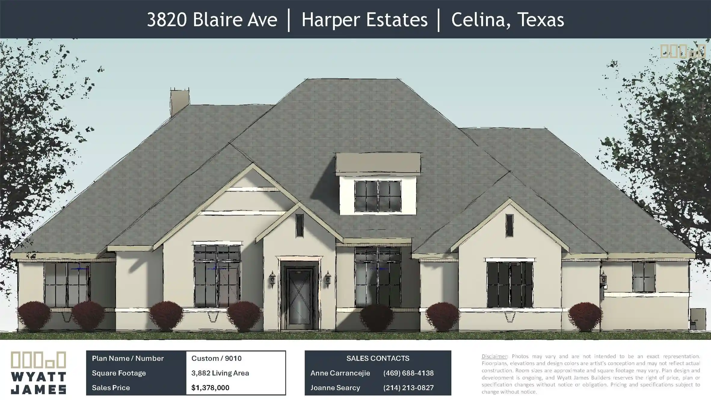 Photo 1 of Single family home for sale at 3820 Blaire Ave, Celina, TX 75009 | MLS# 21063687 | Listing updated on 2026-10-17
