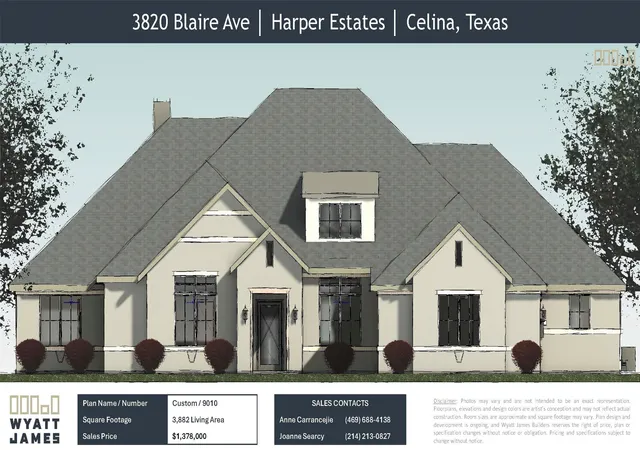 Photo 1 of Single family home for sale at 3820 Blaire Ave, Celina, TX 75009 | MLS# 21063687 | Listing updated on 2026-09-19