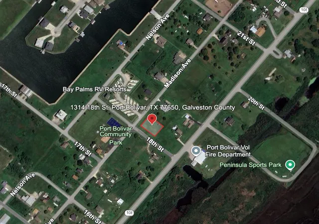 Photo 3 of Land for sale at 1314 18Th Street, Port Bolivar, TX 77650 | MLS# 21128882 | Listing updated on 2026-07-14