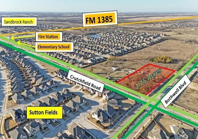 Photo 1 of Land for sale at 6131 Crutchfield Rd, Aubrey, TX 76227 | MLS# 21177913 | Listing updated on 2026-08-20