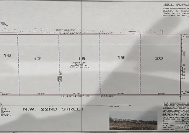 Photo 3 of Land for sale at 2108 22nd, Fort Worth, TX 76164 | MLS# 21204347 | Listing updated on 2026-09-17