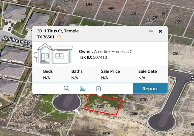 Photo 1 of Land for sale at 3011 Titus Ct, Temple, TX 76501 | MLS# 21205342 | Listing updated on 2026-08-17