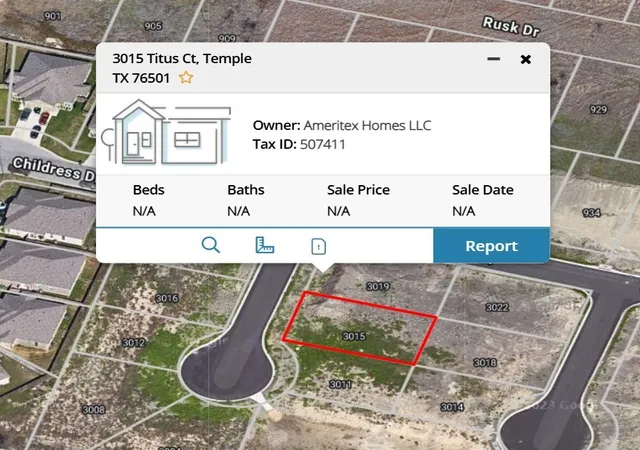 Photo 1 of Land for sale at 3015 Titus Ct, Temple, TX 76501 | MLS# 21205351 | Listing updated on 2026-08-17