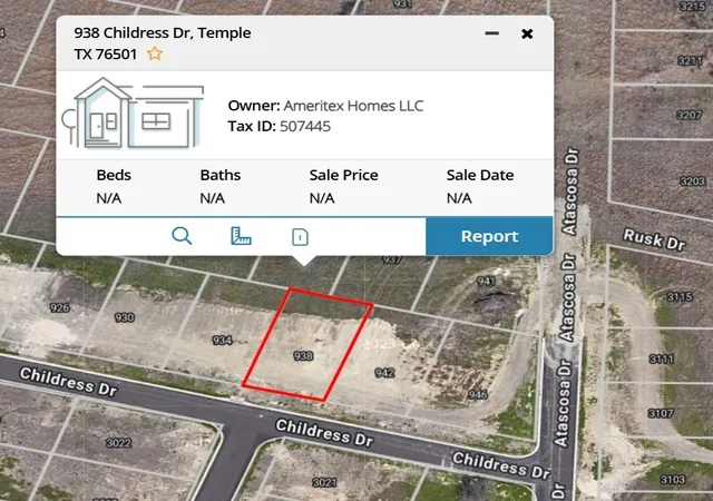Photo 1 of Land for sale at 938 Childress Dr, Temple, TX 76501 | MLS# 21205399 | Listing updated on 2026-08-17
