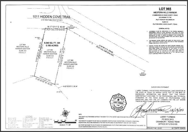 Photo 1 of Land for sale at 1011 Hidden Cove Trl, Granbury, TX 76049 | MLS# 21206562 | Listing updated on 2026-07-22