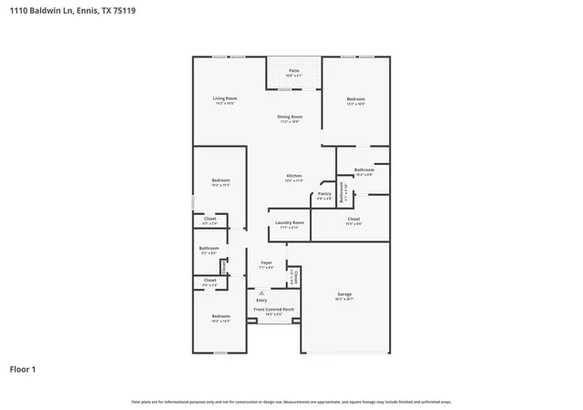 Homes for sale in Ennis, TX | 1110 Baldwin Ln, Ennis, TX 75119 | MLS# 21253878
