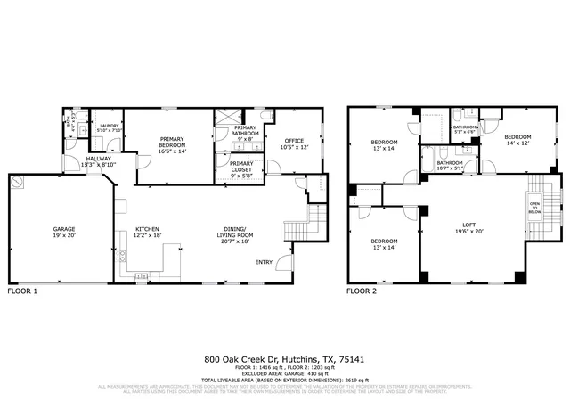 Photo 1 of Single family home for sale at 800 Oak Creek Dr, Hutchins, TX 75141 | MLS# 21266020 | Listing updated on 2026-08-31