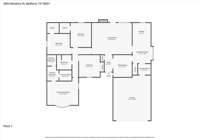Homes for sale in Bedford, TX | 2604 Meadow Pl, Bedford, TX 76021 | MLS# 21262728