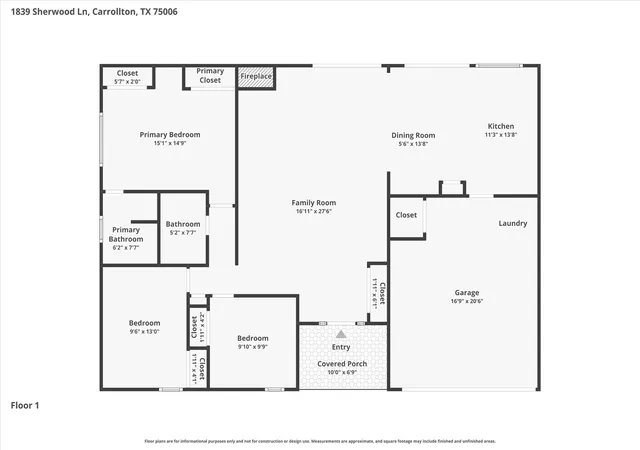 Homes for sale in Carrollton, TX | 1839 Sherwood Ln, Carrollton, TX 75006 | MLS# 21279981