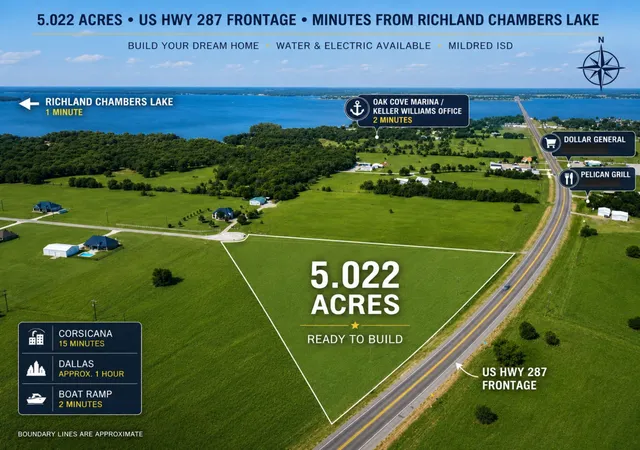 Photo 1 of Land for sale at 5022 Acres Lot 287 Private Rd 3178, Corsicana, TX 75109 | MLS# 21290766 | Listing updated on 2026-08-22