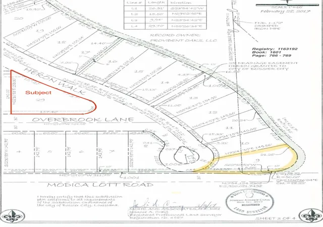 Photo 3 of Land for sale at 107 Overbrook Ln, Bossier City, LA 71111 | MLS# 21294865 | Listing updated on 2026-07-26