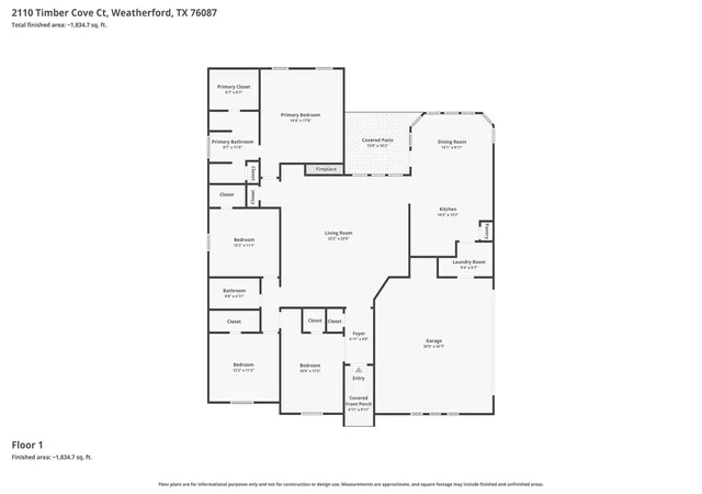 Photo 2 of Single family home for sale at 2110 Timber Cove Ct, Weatherford, TX 76087 | MLS# 21305550 | Listing updated on 2026-09-19