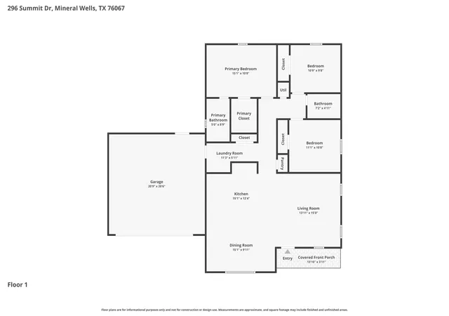 Homes for sale in Mineral Wells, TX | 296 Summit Dr, Mineral Wells, TX 76067 | MLS# 21306669