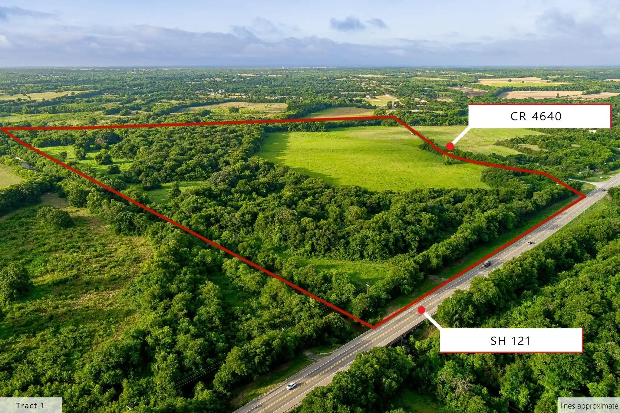 Photo 1 of Land for sale at Tbd 88155 Acres Tract 1 Fm 121, Trenton, TX 75490 | MLS# 21312173 | Listing updated on 2026-06-26