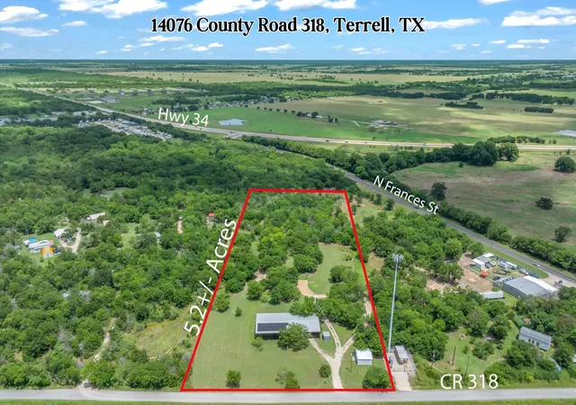 Photo 1 of Land for sale at 14076 County Road 318, Terrell, TX 75160 | MLS# 21311840 | Listing updated on 2026-09-21