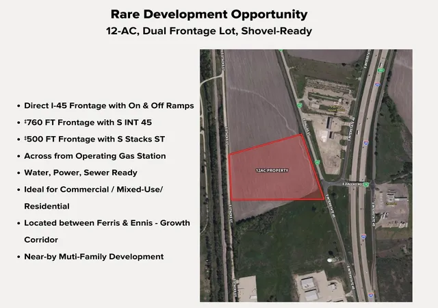 Photo 1 of Land for sale at Tbd I 45, Palmer, TX 75152 | MLS# 21321477 | Listing updated on 2026-07-22
