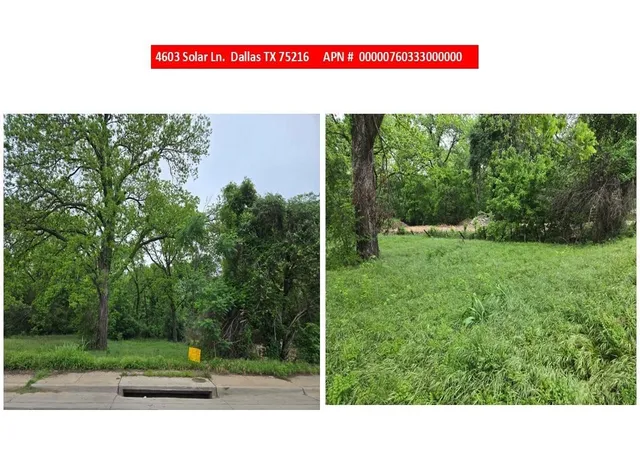 Photo 1 of Land for sale at 4603 Solar Ln, Dallas, TX 75216 | MLS# 21336509 | Listing updated on 2026-08-19