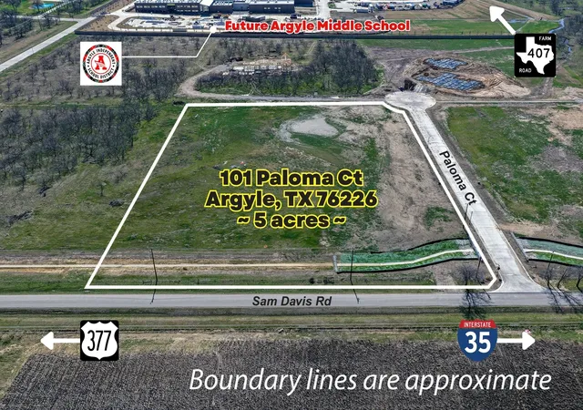 Photo 2 of Land for sale at 101 Paloma Ct, Argyle, TX 76226 | MLS# 21336920 | Listing updated on 2026-08-03