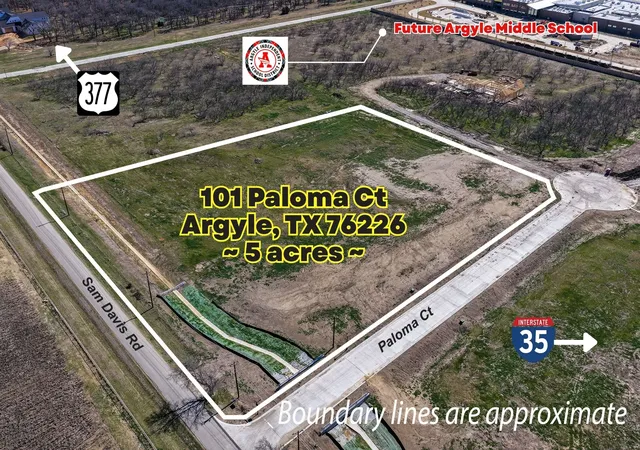 Photo 3 of Land for sale at 101 Paloma Ct, Argyle, TX 76226 | MLS# 21336920 | Listing updated on 2026-08-03