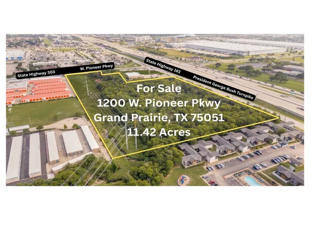 Photo 1 of Land for sale at 1200 W Pioneer Pkwy, Grand Prairie, TX 75051 | MLS# 21306931 | Listing updated on 2026-07-22