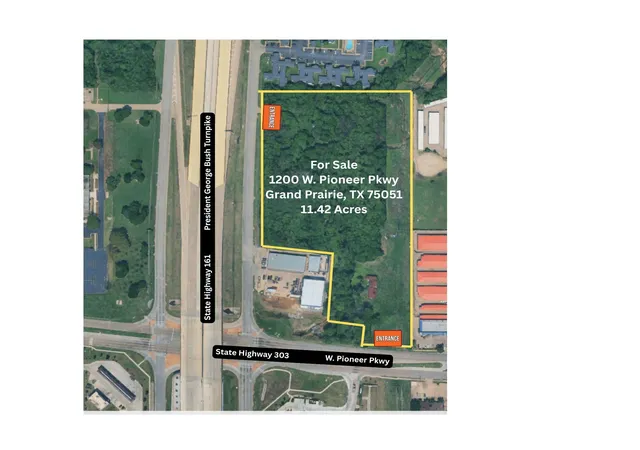 Photo 3 of Land for sale at 1200 W Pioneer Pkwy, Grand Prairie, TX 75051 | MLS# 21306931 | Listing updated on 2026-07-22