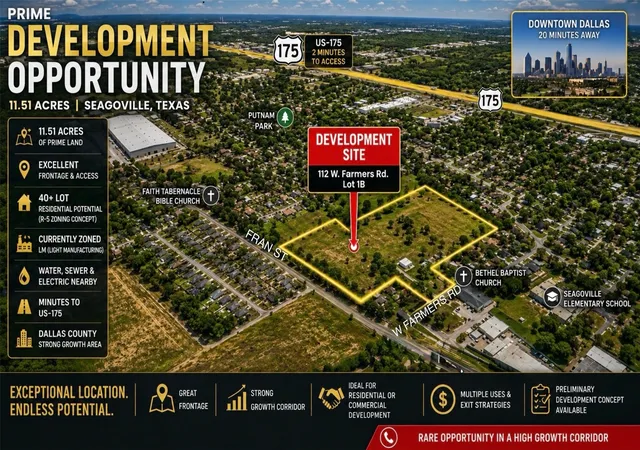 Photo 1 of Land for sale at 112 W Farmers Rd #1B, Seagoville, TX 75159 | MLS# 21326294 | Listing updated on 2026-07-24