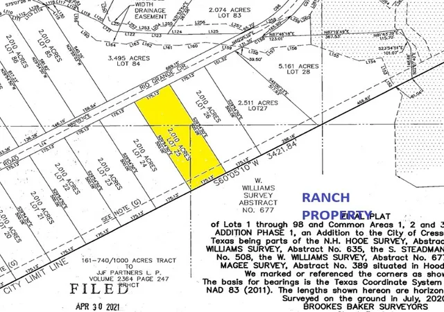 Photo 2 of Land for sale at 3293 Rio Grande Cir, Cresson, TX 76035 | MLS# 21339321 | Listing updated on 2026-07-23