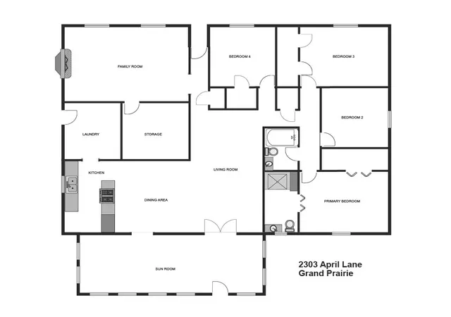 Photo 2 of Single family home for sale at 2303 April Ln, Grand Prairie, TX 75050 | MLS# 21336621 | Listing updated on 2026-08-28