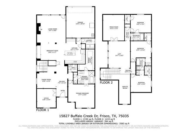 Photo 2 of Single family home for sale at 15827 Buffalo Creek Dr, Frisco, TX 75035 | MLS# 21340021 | Listing updated on 2026-07-25