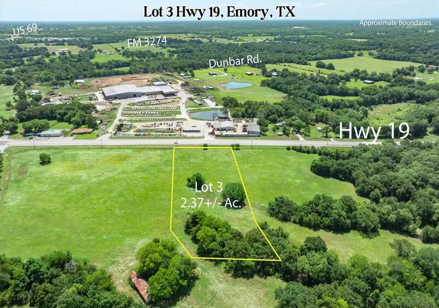 Photo 1 of Land for sale at Lot 3 State Hwy 19, Emory, TX 75440 | MLS# 21340400 | Listing updated on 2026-08-11
