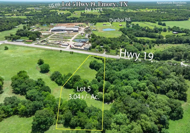 Photo 1 of Land for sale at Lot 5 State Hwy 19, Emory, TX 75440 | MLS# 21340790 | Listing updated on 2026-08-11