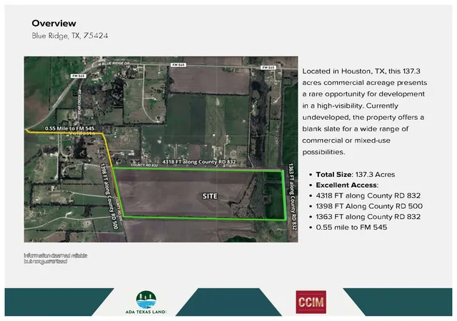 Photo 2 of Land for sale at Tbd 1373Ac County Road 832, Blue Ridge, TX 75424 | MLS# 21348215 | Listing updated on 2026-08-20