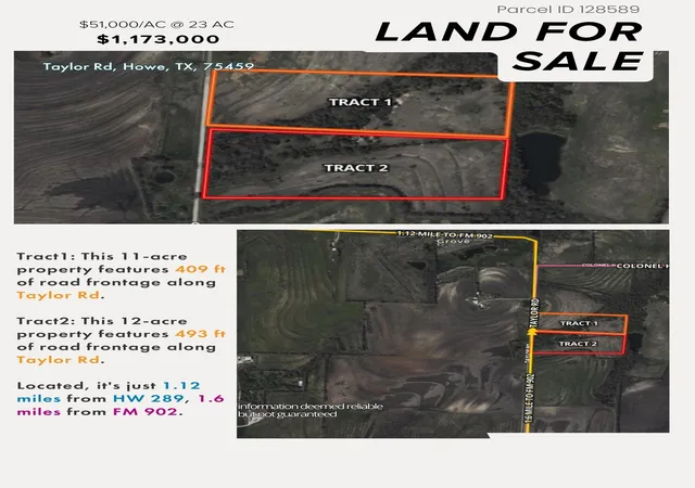 Photo 1 of Land for sale at 0 Taylor Rd, Howe, TX 75459 | MLS# 21348230 | Listing updated on 2026-08-20