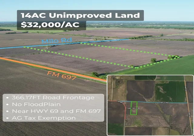 Photo 1 of Land for sale at 14ac Tbd Milo Road, Whitewright, TX 75491 | MLS# 21348260 | Listing updated on 2026-08-03
