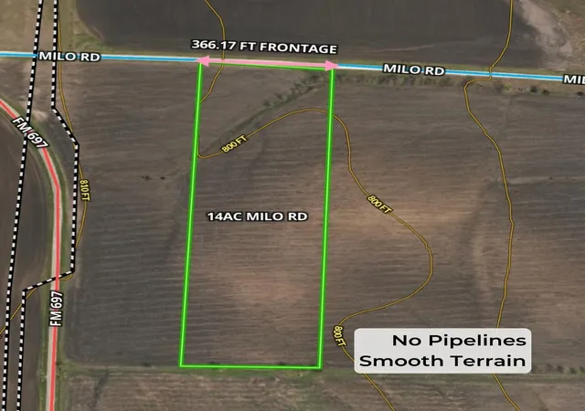 Photo 3 of Land for sale at 14Ac Tbd Milo Road, Whitewright, TX 75491 | MLS# 21348260 | Listing updated on 2026-08-03