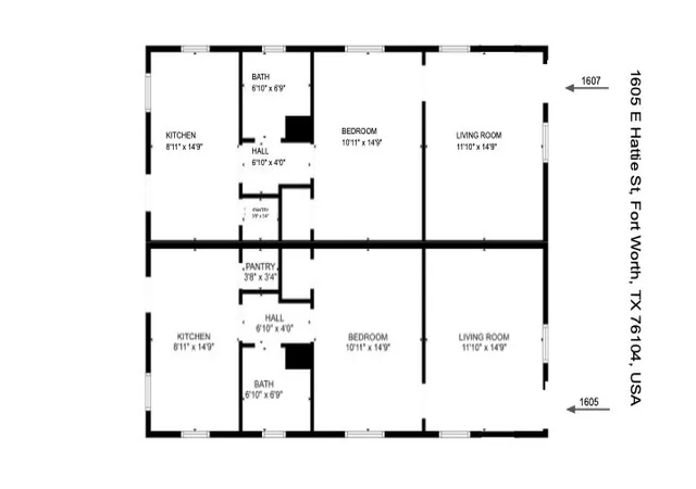 Photo 6 of Multi family home for sale at 1605 E Hattie St, Fort Worth, TX 76104 | MLS# 21347321 | Listing updated on 2026-09-21