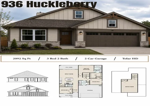 Photo 3 of Single family home for sale at 936 Huckleberry Ln, Tolar, TX 76476 | MLS# 21354288 | Listing updated on 2026-08-09